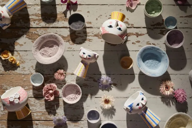 Bjørn Wiinblad Eva vase, 18,5 cm, blue