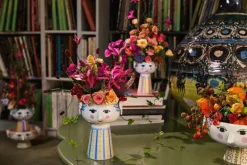 Bjørn Wiinblad Eva vase, 18,5 cm, blue