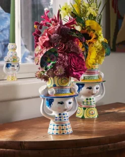 Bjørn Wiinblad Lady with Hat vase, 24,5 cm, green