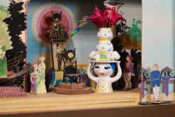 Bjørn Wiinblad Lady with Hat candleholder, 16 cm, rose - pink