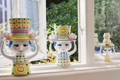 Bjørn Wiinblad Lady with Hat candleholder, 16 cm, rose - pink