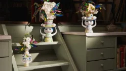 Bjørn Wiinblad Lady with Hat candleholder, 16 cm, rose - pink