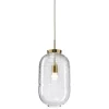 Bomma Lantern pendant, clear - patina gold