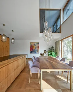 Bomma Lantern pendant, clear - patina gold