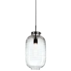 Bomma Lantern pendant, clear - black