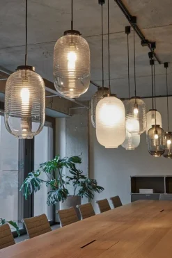 Bomma Lantern pendant, clear - black