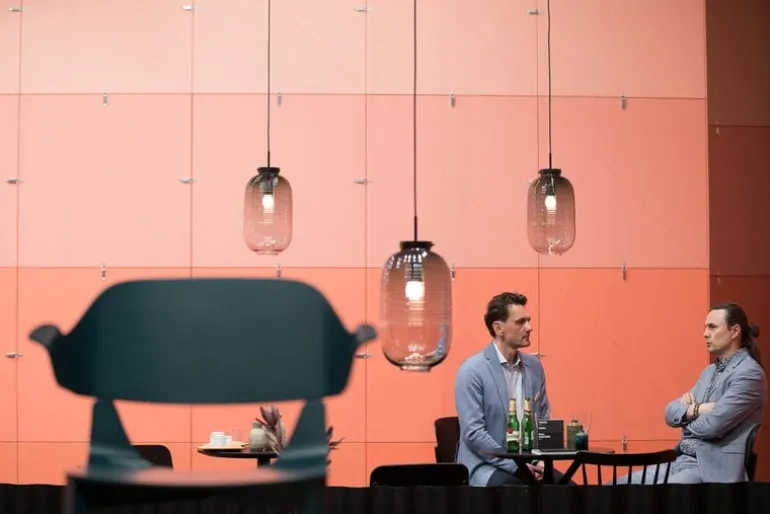 Bomma Lantern pendant, clear - black