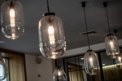 Bomma Lantern pendant, clear - black