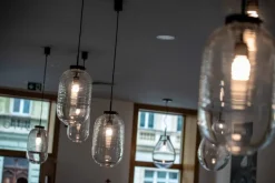 Bomma Lantern pendant, clear - black