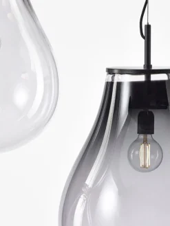 Bomma Tim pendant, medium, smoke - black