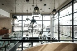 Bomma Tim pendant, medium, smoke - black