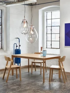 Bomma Tim pendant, medium, clear - brushed copper