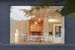 Bomma Tim pendant, small, clear - brushed copper