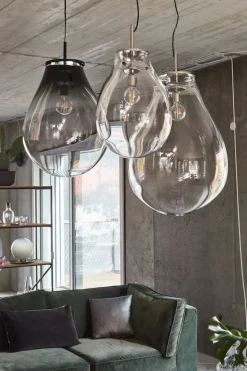 Bomma Tim pendant, small, clear - silver