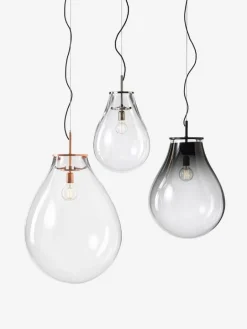 Bomma Tim pendant, small, clear - silver