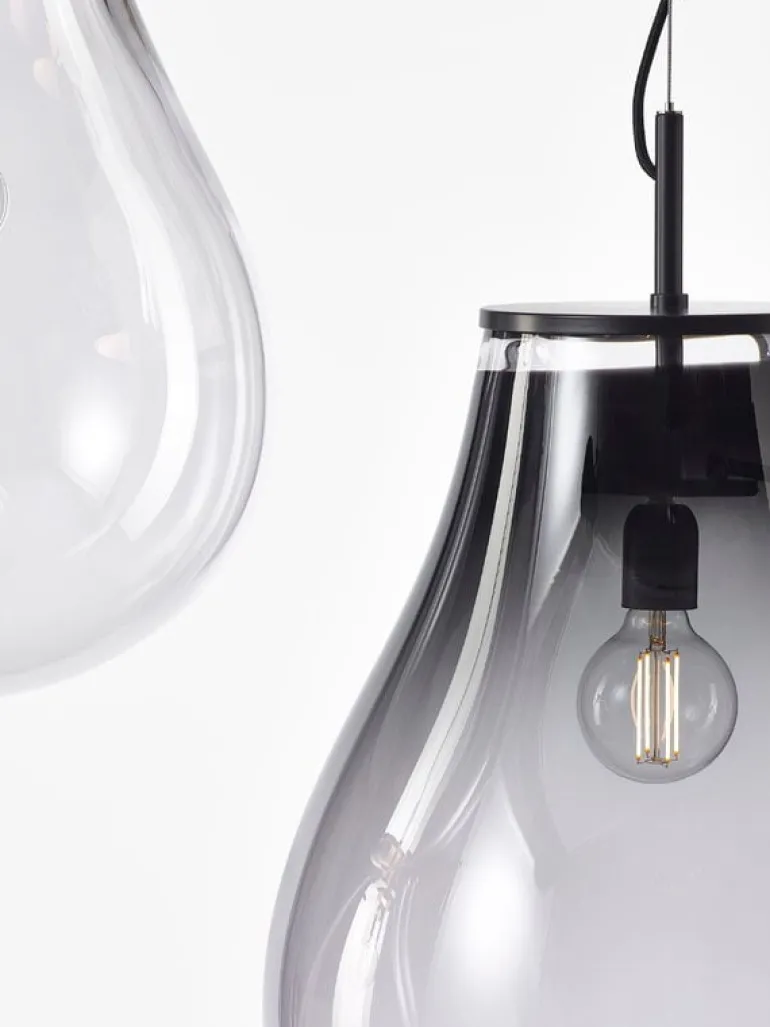 Bomma Tim pendant, small, smoke - black