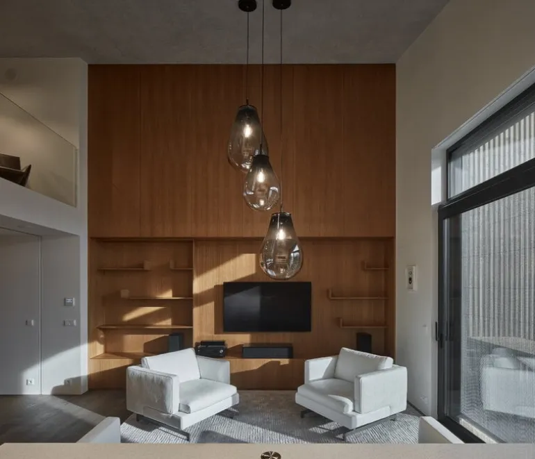 Bomma Tim pendant, small, smoke - black