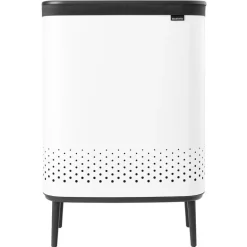 Brabantia Bo Laundry Bin Hi, 2 x 45 L, white