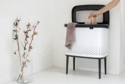 Brabantia Bo Laundry Bin, 60 L, white