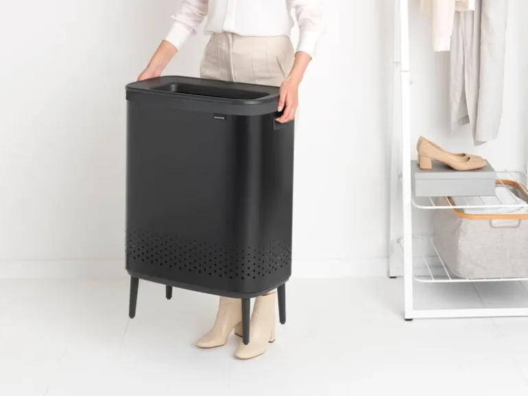 Brabantia Bo Laundry Bin Hi, 2 x 45 L, matt black