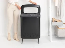 Brabantia Bo Laundry Bin Hi, 2 x 45 L, matt black