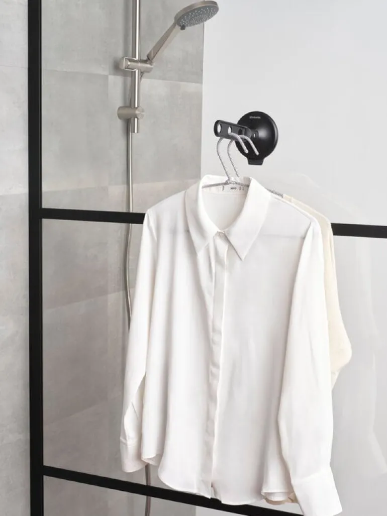 Brabantia Clothes hook with suction cup, black