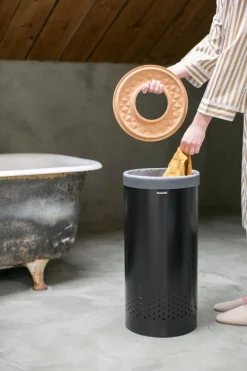 Brabantia Laundry bin 35L, matt black - cork lid