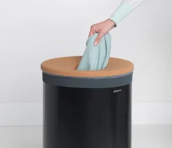 Brabantia Laundry bin 60L, matt black - cork lid