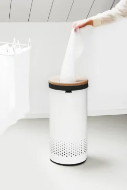 Brabantia Laundry bin 35L, white - cork lid