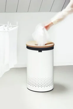 Brabantia Laundry bin 60L, white - cork lid