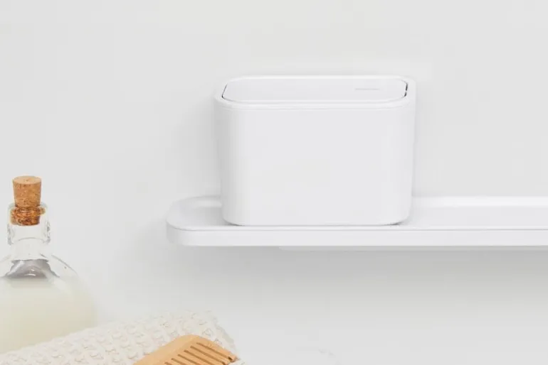 Brabantia MindSet bathroom waste caddy, mineral fresh white