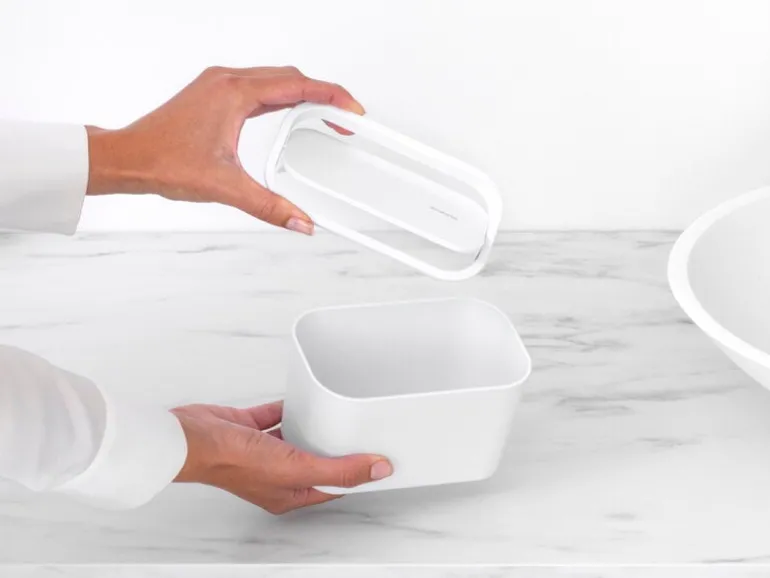 Brabantia MindSet bathroom waste caddy, mineral fresh white