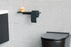 Brabantia MindSet toilet roll holder with shelf, mineral infinite grey