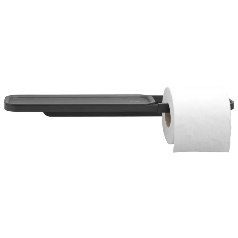 Brabantia MindSet toilet roll holder with shelf, mineral infinite grey