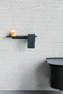 Brabantia MindSet toilet roll holder with shelf, mineral infinite grey