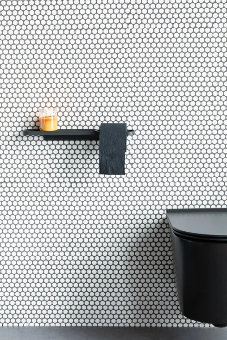 Brabantia MindSet toilet roll holder with shelf, mineral infinite grey