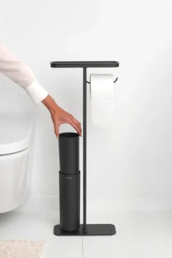 Brabantia MindSet toilet butler, silicone, mineral infinite grey