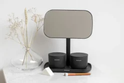 Brabantia ReNew mirror with storage tray, dark grey