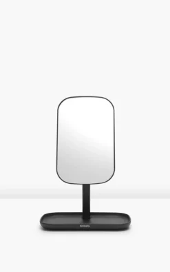 Brabantia ReNew mirror with storage tray, dark grey