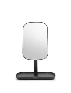 Brabantia ReNew mirror with storage tray, dark grey