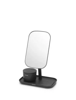 Brabantia ReNew mirror with storage tray, dark grey