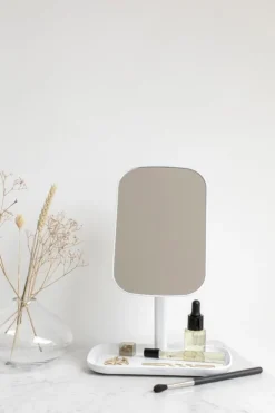 Brabantia ReNew mirror with storage tray, white