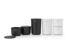 Brabantia ReNew storage pots, 3 pcs, dark grey
