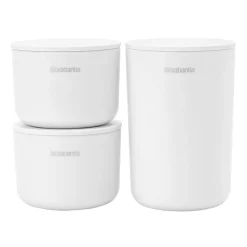 Brabantia ReNew storage pots, 3 pcs, white