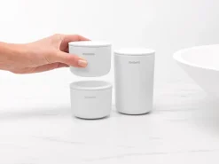 Brabantia ReNew storage pots, 3 pcs, white