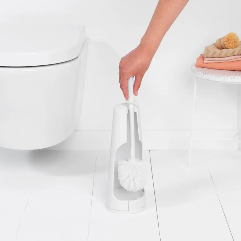 Brabantia ReNew toilet brush and holder, white