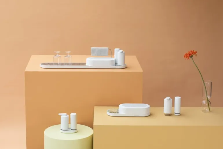 Brabantia SinkStyle organiser and drying tray, Mineral Infinite white