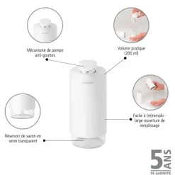 Brabantia SinkStyle soap dispenser, 200 ml, Mineral Fresh white