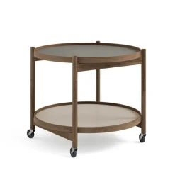 Brdr. Krüger Bølling tray table 60 cm, fumed oak - stone