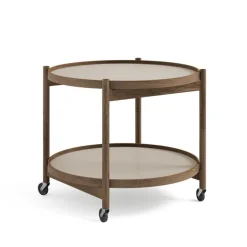 Brdr. Krüger Bølling tray table 60 cm, fumed oak - stone